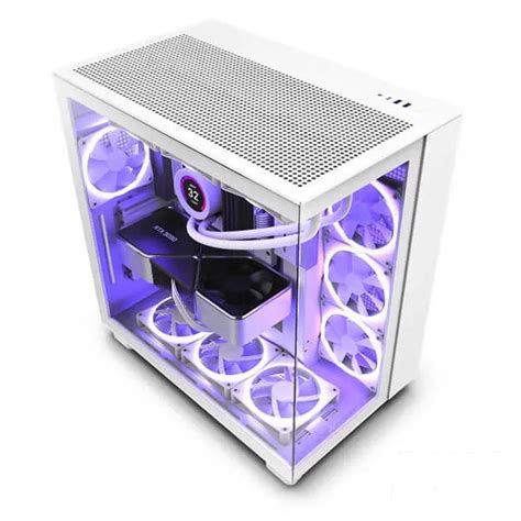 Buy NZXT H9 Flow ATX Mid Tower Cabinet TG Side Panel (White ...