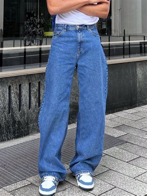 Men'S Basic Straight Leg Blue Jeans in 2025 | Street fashion men ...
