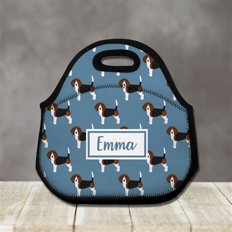 Beagle Personalized Lunch Tote Dog Monogram Lunch Bag Custom - Etsy