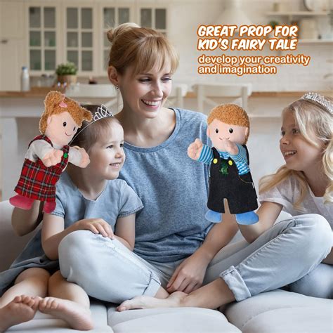 Civaner 6 Piece Family Hand Puppet Set - Soft Plush Puppets India | Ubuy