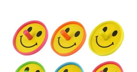 Spinning top Smile 4 cm – 5 different colours cheerful spinning top for ...