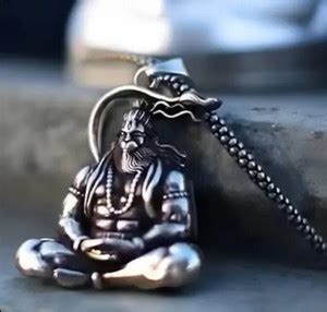 ROOTWAVE Hanuman Pendent Chain Mens Womens Religious Free Size Sliver ...