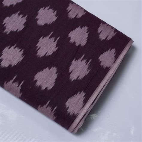Premium Mahroon bass white white and red dot cotton ikat fabric Fabric ...