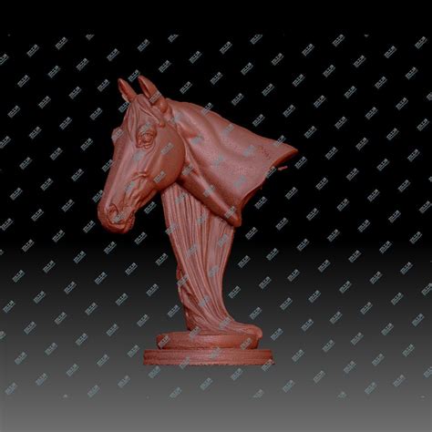中式马头雕塑模型素材-中式雕塑金属云素材模型-三维家模型素材库