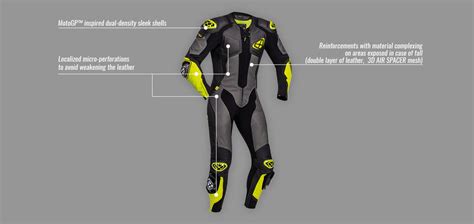 IXON VENDETTA EVO SUIT (Black White Green)– Moto Central