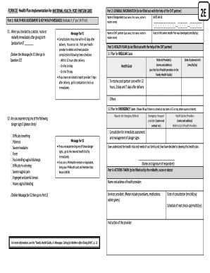 Fillable Online doh gov Form 2E Post Partum - Doh - doh gov Fax Email ...