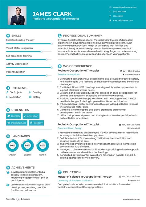10+ Pediatric Occupational Therapist Resume Samples & Templates for 2025