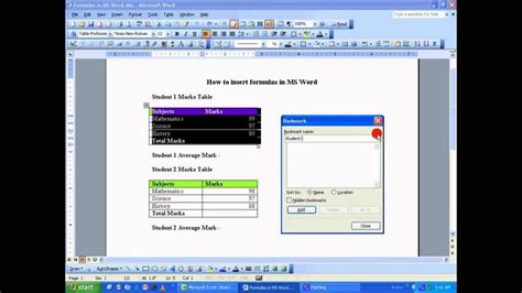 Adding Formulas Word 的图像结果