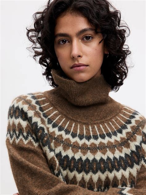 Fair Isle Turtleneck Mini Sweater Dress | Gap