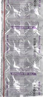Betavert Od 48 MG Tablet (10): Uses, Side Effects, Price & Dosage ...