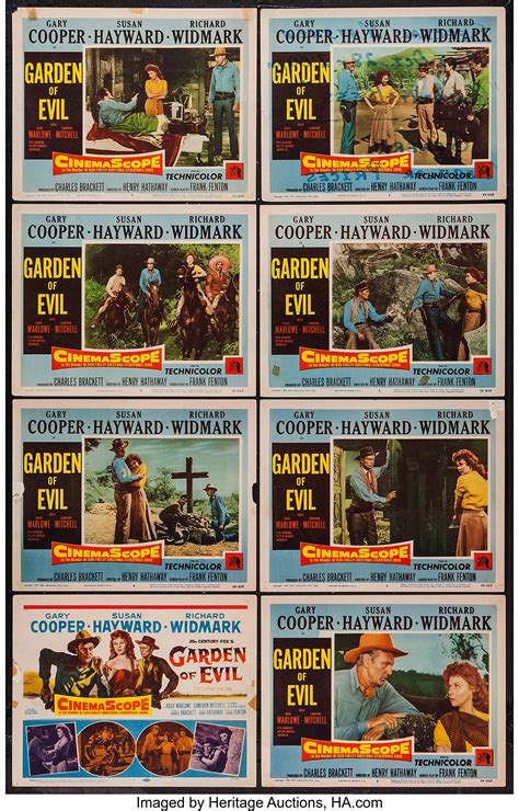 Garden of Evil (20th Century Fox, 1954). Lobby Card Set of 8 (11" X ...