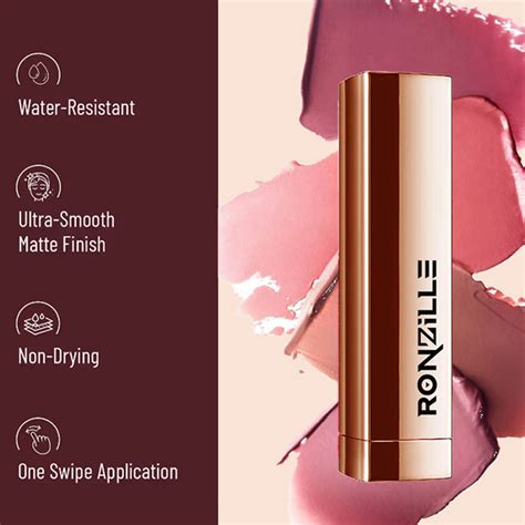 Ronzille Natural Colored Long Stay Matte Lipstick With Intense Colour ...
