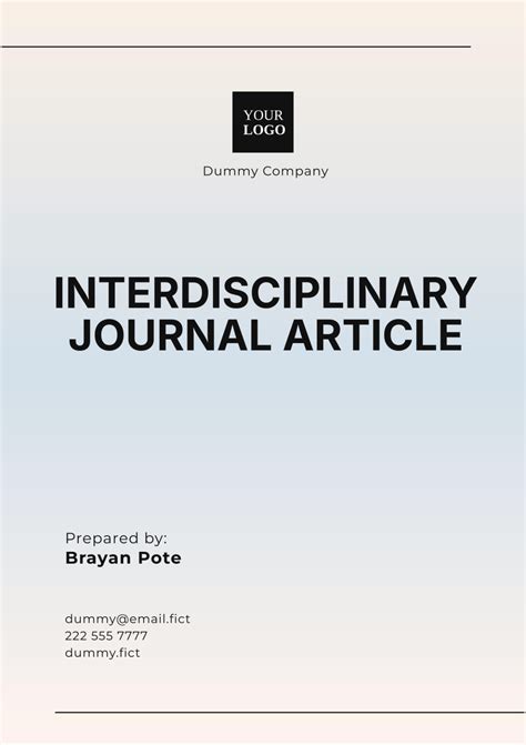 Image result for Scientific Journal Example