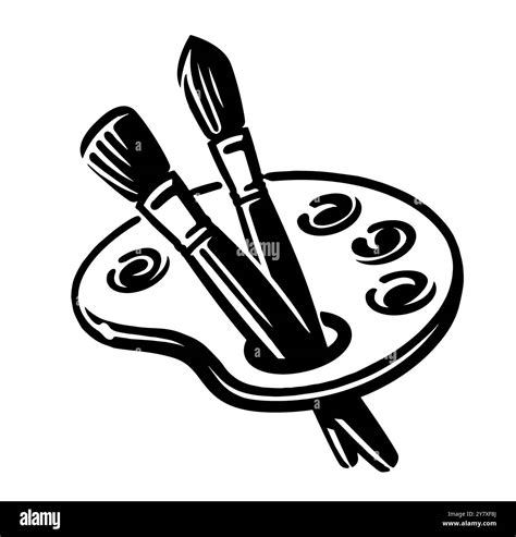 Paint Palette Clip Art Black And White
