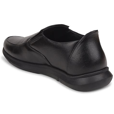 Buy Healers Black Formal Non Lacing Moccasins For Men SCL-1 By Liberty