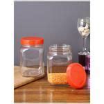 Buy STOREHAUS Glass Jar/Container - With Lid, Square, High Quality ...