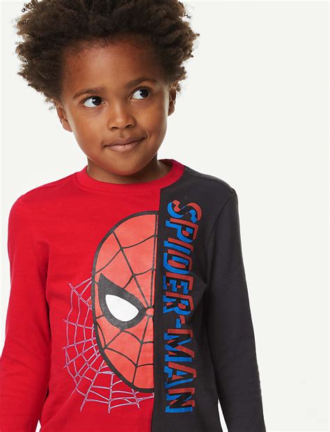 Buy Pure Cotton Spider-Man™ Top (2-8 Yrs) at Marks & Spencer