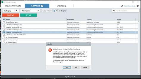 LabVIEW Runtime Engine 的图像结果