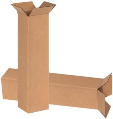 DCGPAC 3Ply Brown Corrugated Long Square Box For Packaging 3x3x12 In ...