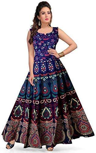 Buy NEW KANISHKA BOUTIQUE Women Fit and Flare Cotton Fabric Printed A ...