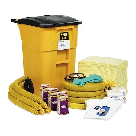 Spilltech Spill Kit, 45 gal Volume Absorbed per Kit, 50 gal Capacity ...
