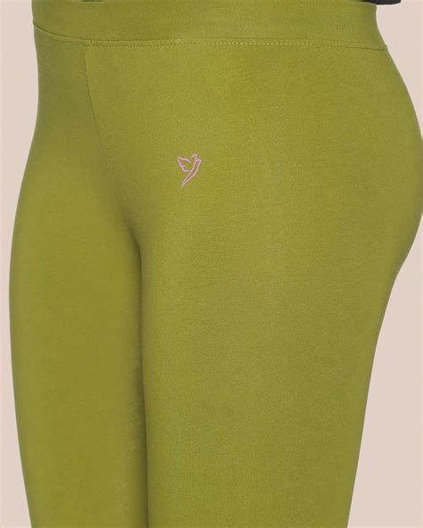 Cotton Ankle Legging - Olive