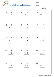 Learn Vertical Multiplication 的图像结果