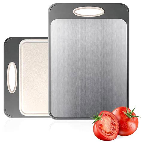 Buy Cutting Board Double Sided,Large Stainless Steel Cutting Boards ...