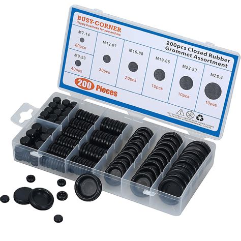 BUSY-CORNER 55 Piece Double Sided Rubber Grommet Set, 6 India | Ubuy