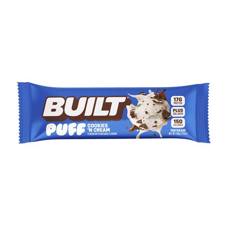 BUILT Puff 17g Protein Bar - Cookies 'N Cream, 1.41 oz | Central Market ...