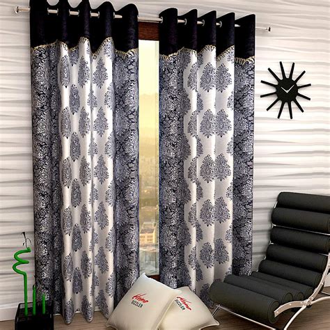 Buy Home Sizzler 2 Piece Eyelet Polyester Window Curtain Set - 5ft ...