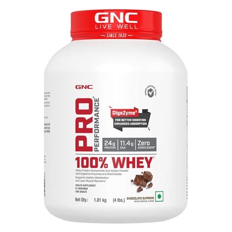 GNC Pro Performance 100% Whey Protein Powder | Boosts Strength ...