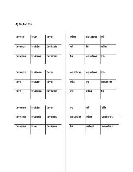 TENER Simple Past Tense Conjugation Worksheets | Preterite | Verbo TENER
