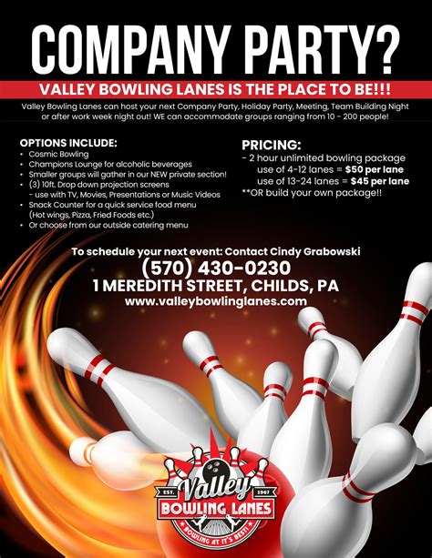Company Party Ideas | Corporate Parties | Valley Bowling Lanes ...