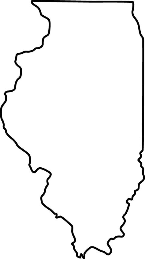 Map Of Illinois State U.S. Outline Design 55745755 Vector Art at Vecteezy