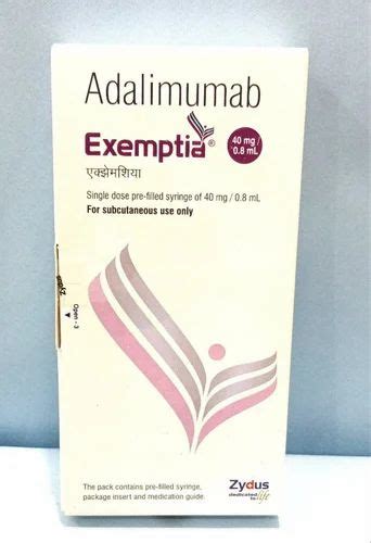 PSORIASIS AND RA MEDICINE - Exemptia 40mg Injection Manufacturer from ...
