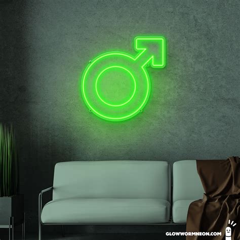 Male Symbol Neon Sign | Glowworm Neon