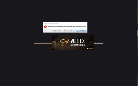 Image result for Vortex Mod Manager Error