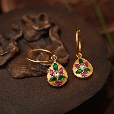 Sarayi Mini Silver Bali Earrings | Multicolor Elegance for Girls and Women