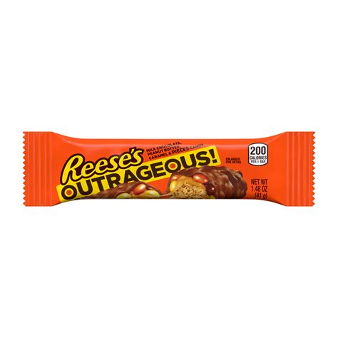 REESE'S OUTRAGEOUS! Milk Chocolate Peanut Butter Candy Bar, 1.48 oz