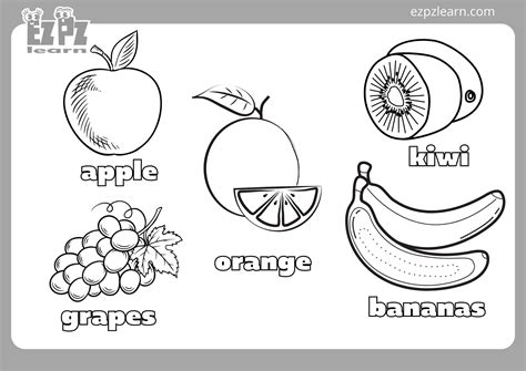 Coloring Pages Of Different Fruits at Sue Rish blog