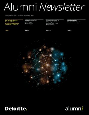 Fillable Online Alumni Newsletter Deloitte AzerbaijanIssue ...