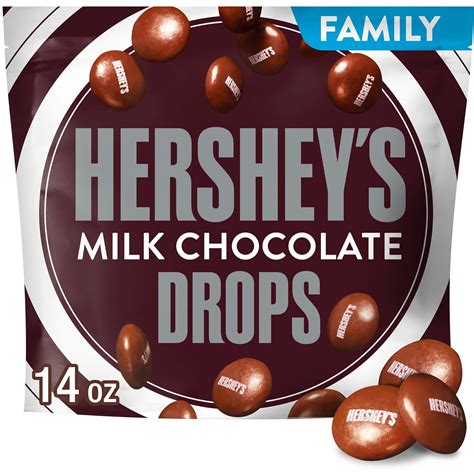 Hershey's Drops Milk Chocolate Candy for Pieces Lovers, Family Pack 14 ...