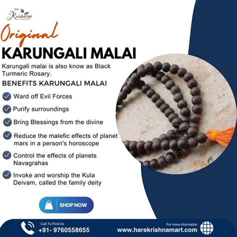 Certified Karungali Mala | Karungali Mala Benefits and Price – Hare ...