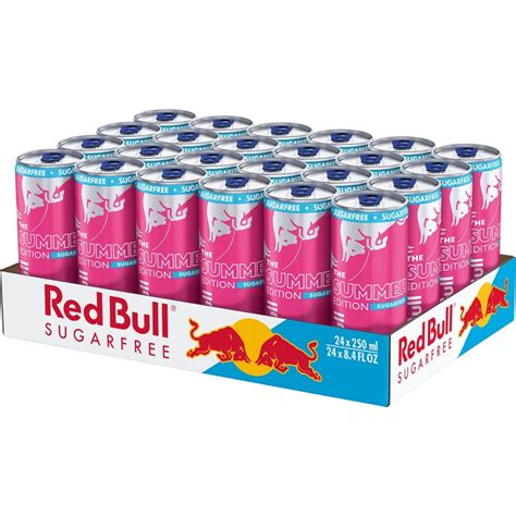 Red Bull Summer Edition 2025 White Peach Sugarfree Energy Drink 24x 250ml