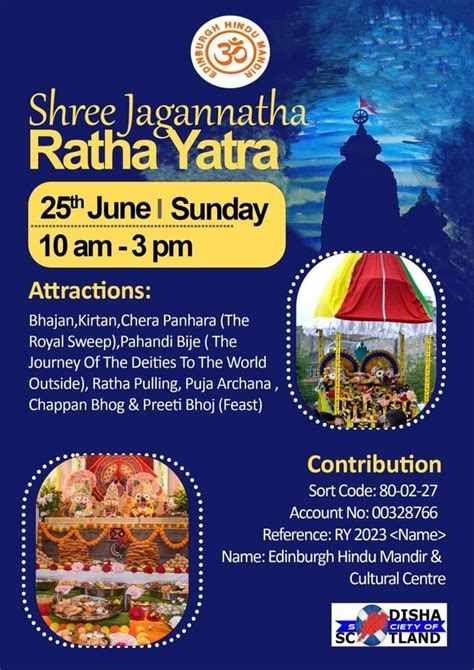 Shree Jagannath Rathyatra, Edinburgh Hindu Mandir And Cultural Centre ...
