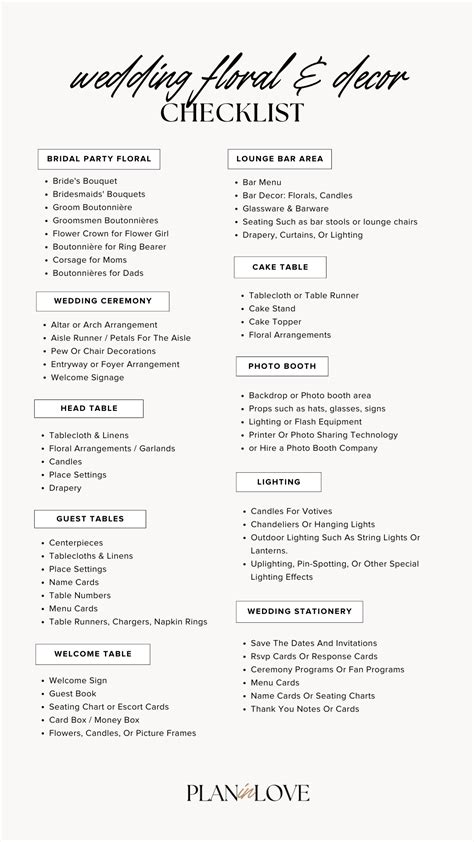 Image result for Complete Wedding Checklist Printable