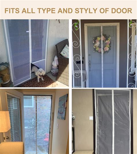 Buy YUFER White Magnetic Screen Door Fits Door Size 32×80 Fiberglass ...