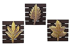 Maple Craft Wood and Brass Floral Wall Art, brown, 8 X 8 Inch : Amazon ...
