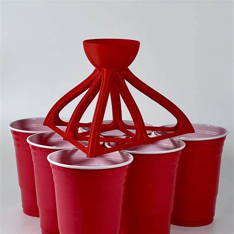 🍺 Beer Pong Funnel Dispenser Beerpong Partygame 6 Cups・ 3D File for 3D ...